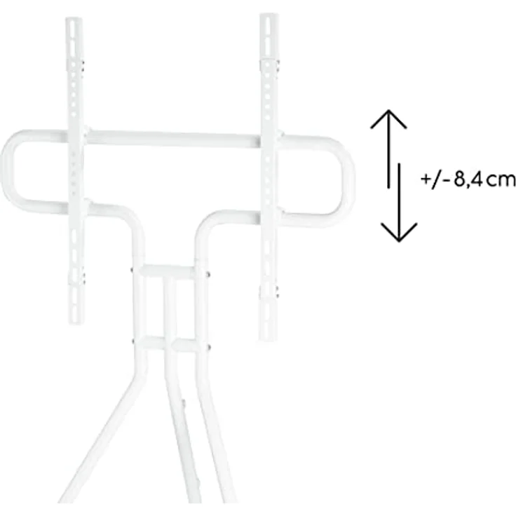 Hama TV Ständer im Staffelei Design (stabiler Fernsehständer für 37-75 Zoll, höhenverstellbarer TV Stand als Tripod, kompaktes TV Stativ, VESA kompatibler Bodenständer) weiß – Bild 3