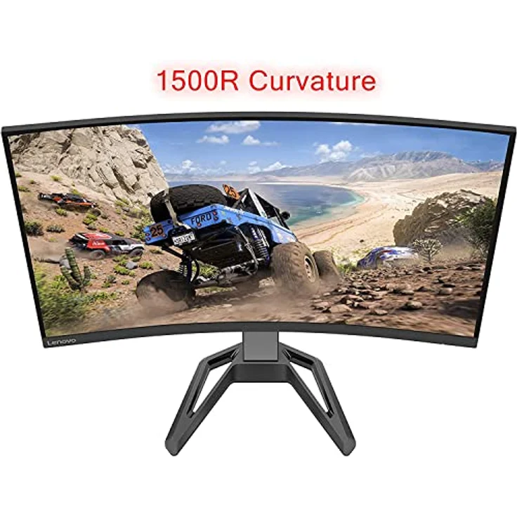 Lenovo G32qc-30 31,5" 2K Gaming Monitor 2560x1440 170Hz 350 nits 0,5ms Reaktionszeit HDMI DisplayPort AMD FreeSync Premium integr. Lautsprecher höhenverstellbar schwarz – Bild 2