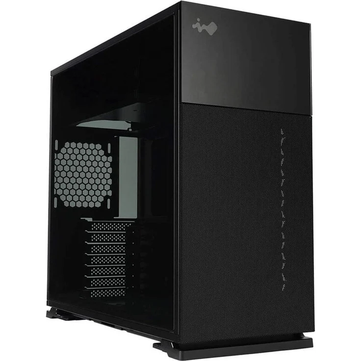 InWin 127 Midi-Tower Tempered Glass - schwarz, PC-Gehäuse mit ARGB-PWM-Lüfter und USB 3.2 Typ C