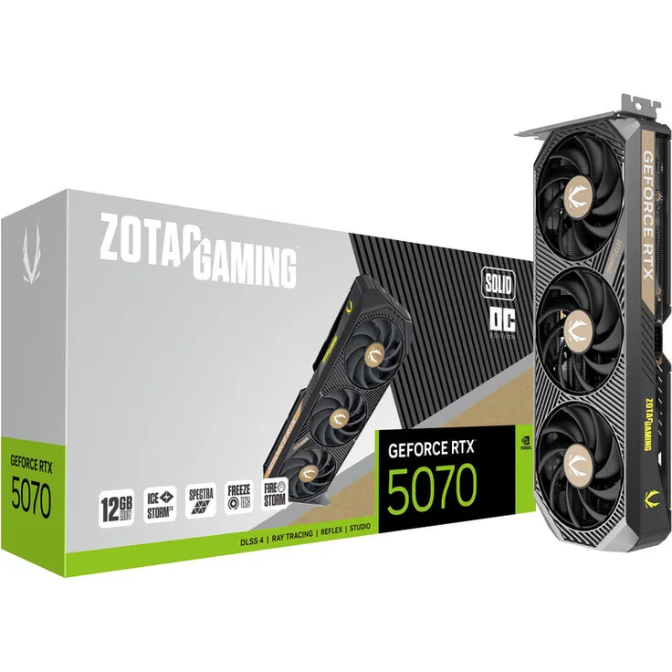 ZOTAC GAMING GeForce RTX 5070 Solid OC, 12288 MB GDDR7