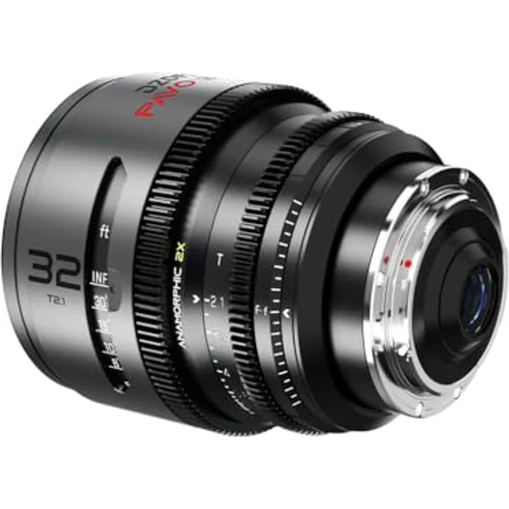 DZOFILM Pavo 2X Anamorphot 6-Objektiv-Set, S35 PL/EF-Mount, Brennweiten 28/32/40/55/75/100mm T2.1/T2.4 – Bild 3