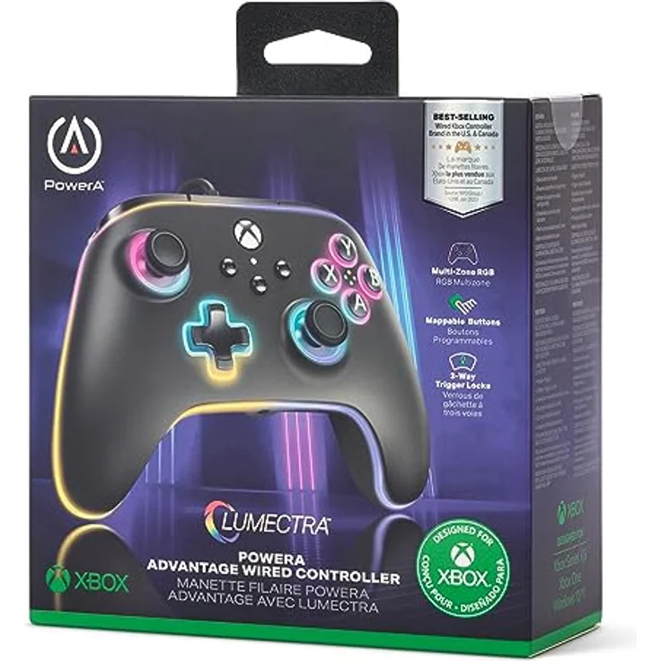 PowerA XB Controller Advantage wired Lumectra black - RGB-Beleuchtung, zusätzliche Funktionen, ergonomisches Design – Bild 10