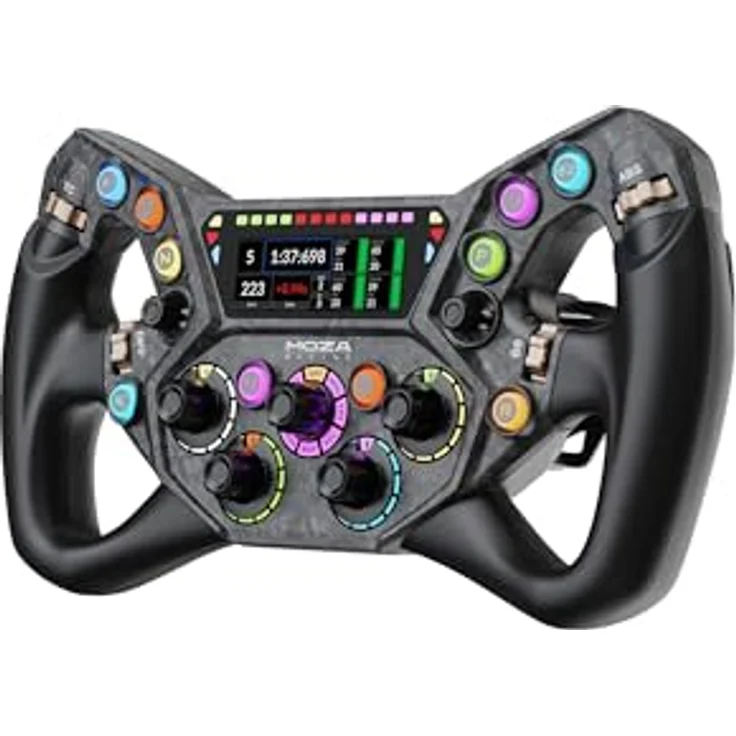 MOZA KS Pro Sim Racing Lenkrad, 300-mm-GT-Lenkrad mit HD-Display, Kohlefaserverstärkung und professioneller RGB-Telemetriebeleuchtung – Bild 2