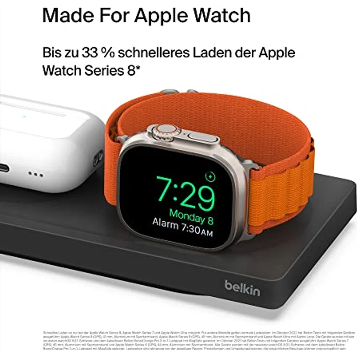 Belkin Boost Charge Pro drahtloses 3-in-1 Ladepad für MagSafe iPhone 12-13 schwarz (#576360) – Bild 2