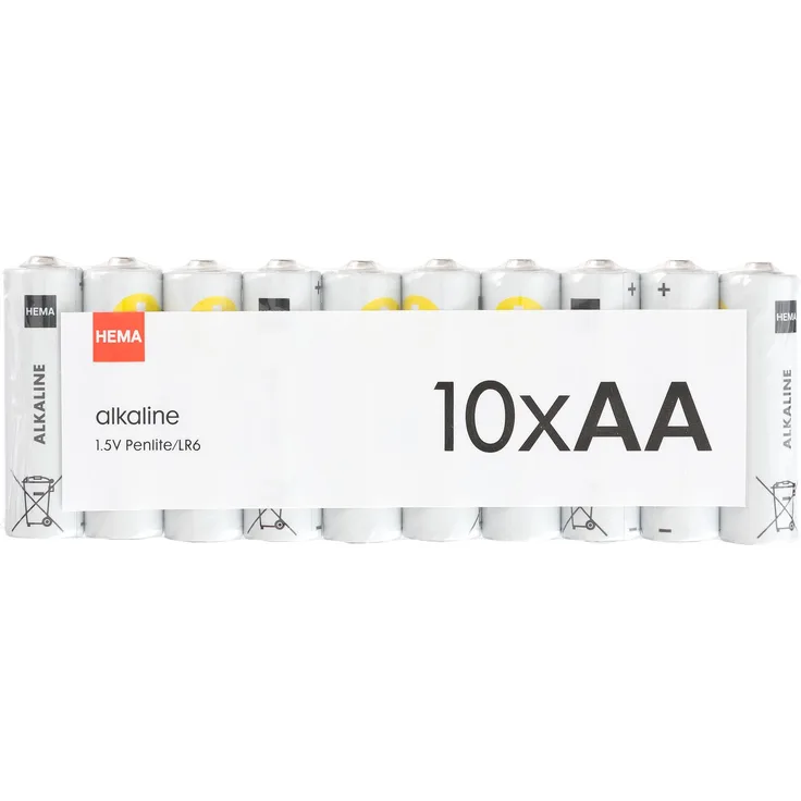 Hema 10er-Pack AA-Batterien, Alkaline