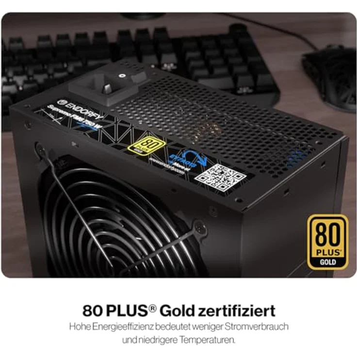 ENDORFY Supremo FM6 Gold 750W, ATX 3.1 PC Netzteil mit 80 Plus® Gold-Zertifizierung, Vollmodular, Fluctus Lüfter, 100% japanische Kondensatoren – Bild 3