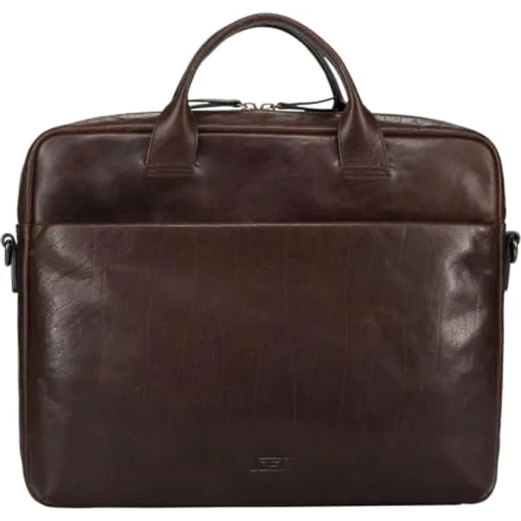 Jost Glasgow Aktentasche aus 100% Leder, 37 cm mit Laptopfach, braun