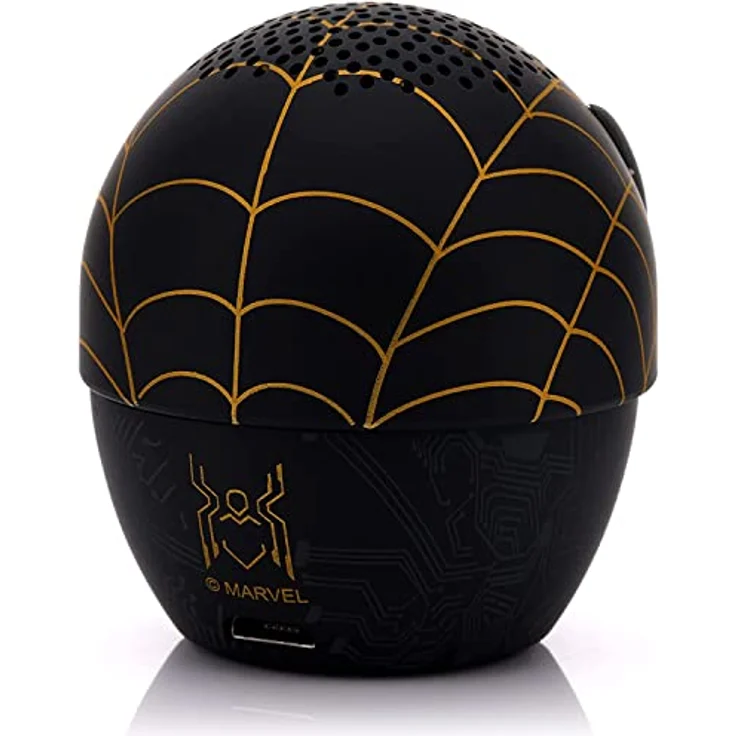Bitty Boomers Marvel: No Way Home Spider-Man Black & Gold Suit - Mini Bluetooth-Lautsprecher mit Selfie-Fernbedienung – Bild 4