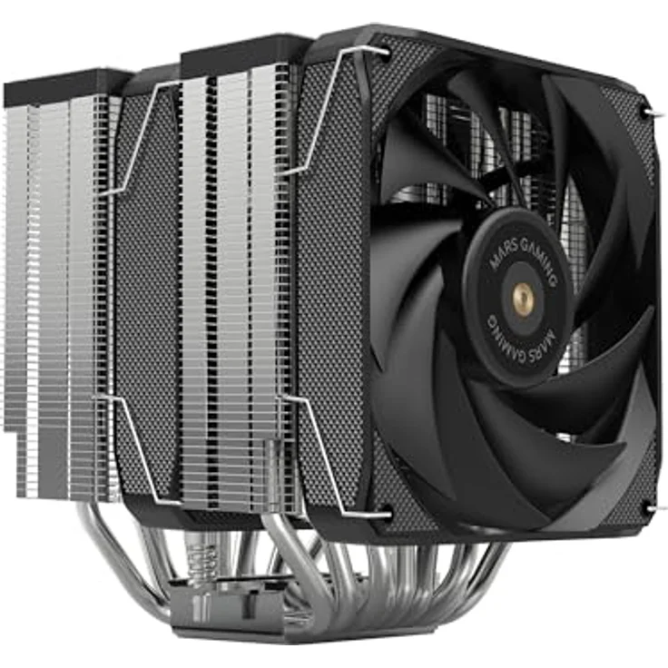 Mars Gaming MCPU-XU9, CPU Kühler mit Dual-Tower-Design, 9 Heatpipes, Schwarz – Bild 1