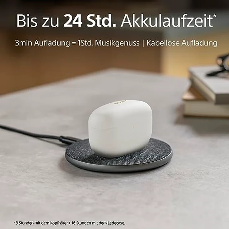 Sony WF-1000XM5 Kabellose Noise Cancelling Kopfhörer, Bluetooth, In-Ear-Kopfhörer, Mikrofon, bis zu 24 Stunden Akkulaufzeit, Schnellladefunktion, IPX4, iOS & Android kompatibel - Silber – Bild 5