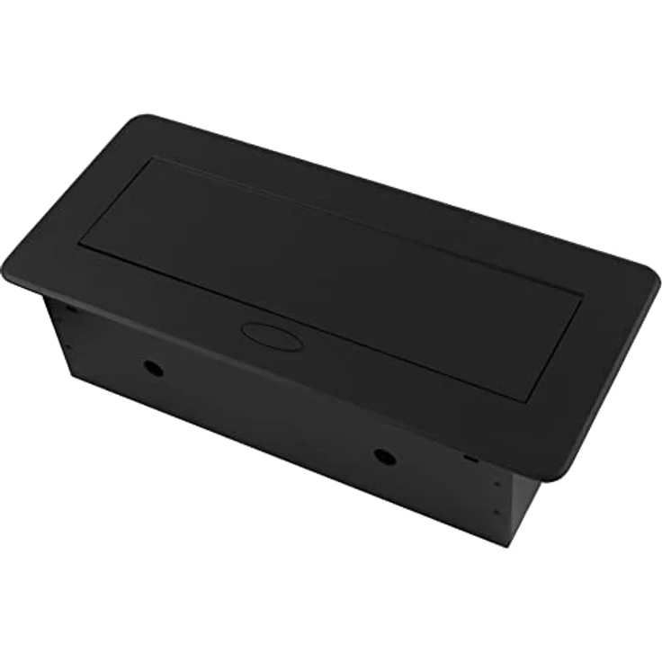 MC POWER Tisch-Einbausteckdose TS-03S 3-Fach Steckdose schwarz mit 1,8m Kabel, 267x120x68mm – Bild 2