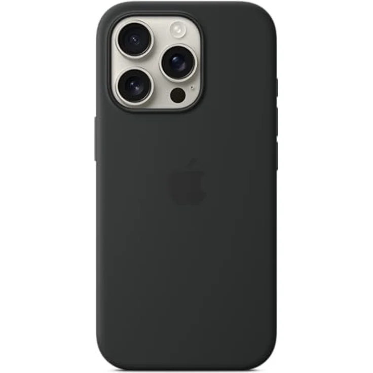 Apple iPhone 16 Pro Silikon Case mit MagSafe – Schwarz, recyceltes Silikonmaterial, integrierte Magnete, kompatibel mit kabellosem Laden – Bild 2