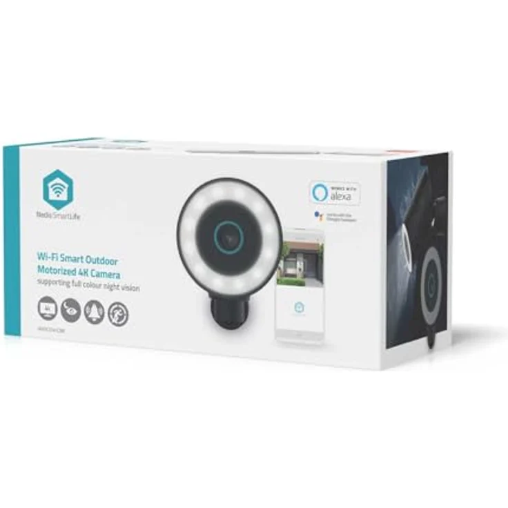 Nedis SmartLife Aussenkamera 4K Wi-Fi Spotlight, 3840x2160 IP65, mit Cloud Storage, Schwarz – Bild 5