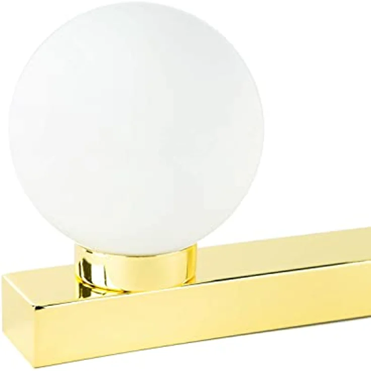 Licht-Erlebnisse Deckenleuchte Bad mit 3 Kugeln Metall Glas in gold 3x G9 Badezimmer Flur Innen Deckenlampe zeitlos Leuchtmittel wechselbar – Bild 3