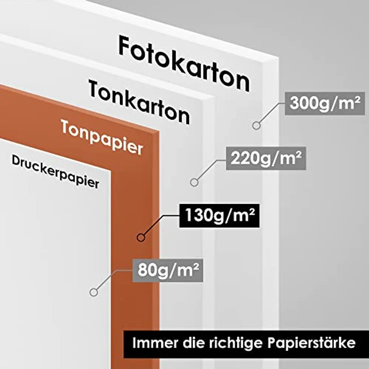 OfficeTree 54 x Tonpapier A3 Bunt - 12 Farben - inkl. 2 Gold- und 2 Silberbögen - Buntes Bastelpapier 130g/m² - Tonkarton zum Basteln und Gestalten – Bild 4