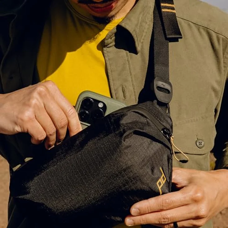 Peak Design Outdoor Sling 2L, Kamerahüfttasche mit 2 l Volumen, ultraleicht, wasserabweisend, schwarz – Bild 7
