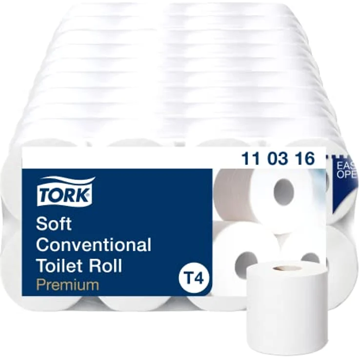 Tork 110316 Premium 3-lagig Tissue 72 Rollen a 250 Blatt T4 Toilettenpapier – Bild 2