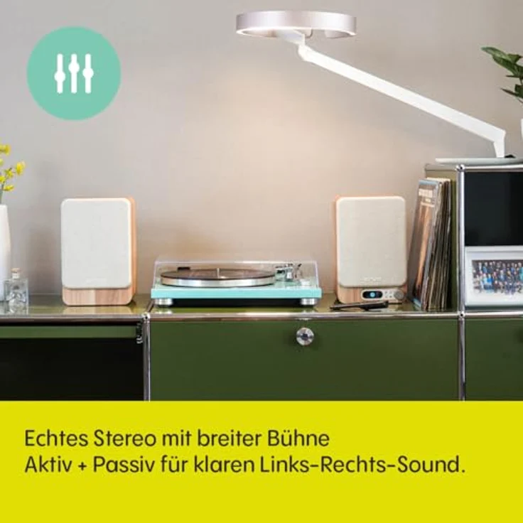 Pure Classic Active TV HiFi Radio Soundsystem, echtes Stereo mit HDMI ARC, Bluetooth 5.3, DAB+ & FM Radio, USB-C Soundkarte, OLED Display, Fernbedienung, Baumwoll-Weiß/Eiche – Bild 2