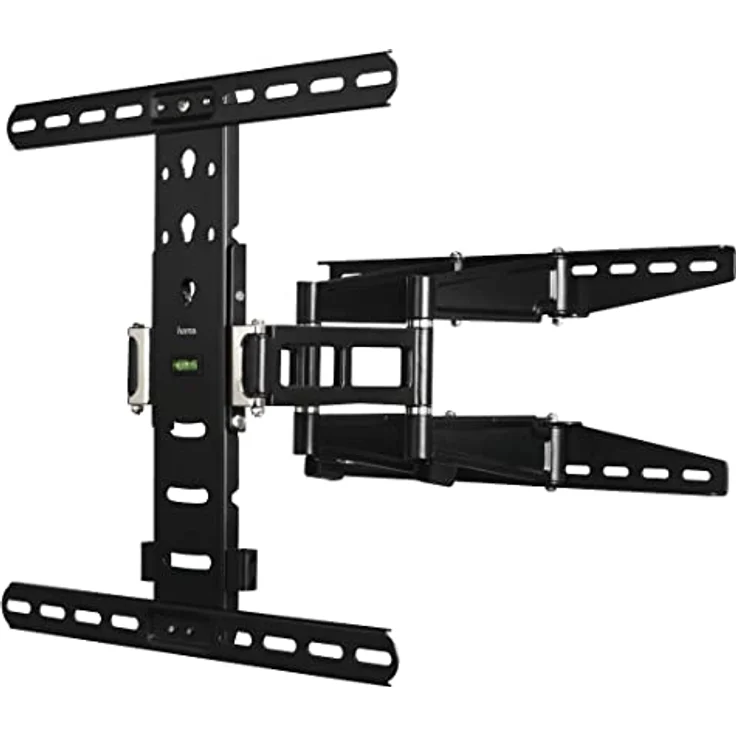 Hama TV-Wandhalterung Ultraslim (neigbar, schwenkbar, vollbeweglich für Fernseher von 32 - 55 Zoll (81 cm bis 142 cm Diagonale), inkl. Fischer Dübel, VESA bis 400x400, max. 35 kg) schwarz – Bild 2
