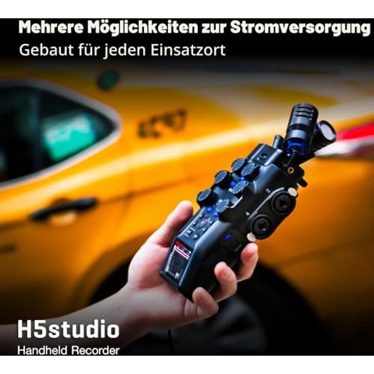 Zoom Audio H5 Studio, Digitaler Audio-Recorder mit X/Y Stereo-Mikrofonkapsel, 6-Spur Aufnahme, USB-Interface und 32-Bit Float-Technologie – Bild 6