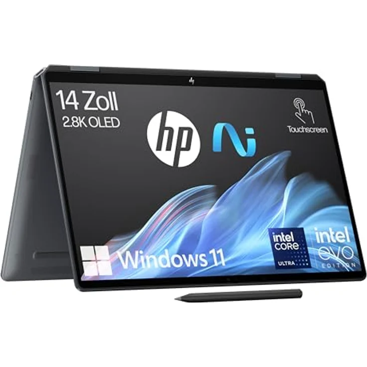 HP OmniBook Ultra Flip, Convertible Copilot+ PC, 14 Zoll 2,8K OLED Touchscreen, Intel Core Ultra 7, 16 GB RAM, 1TB SSD, Windows 11 Home, Eclipse Gray – Bild 1