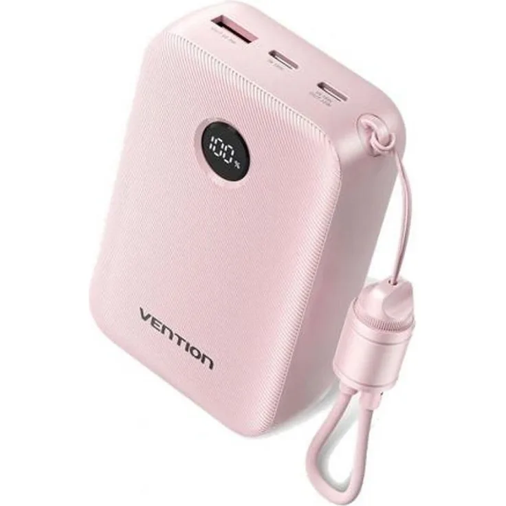 Vention POWER BANK USB 20000mAh 22.5W, tragbare Powerbank mit Schnellladefunktion, pink
