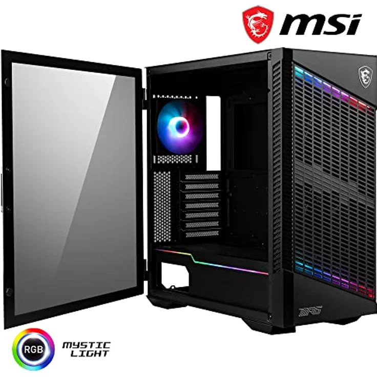 MSI MPG VELOX 100P AIRFLOW Computer-Gehäuse Midi Tower Schwarz (306-7G18P21-809) – Bild 2