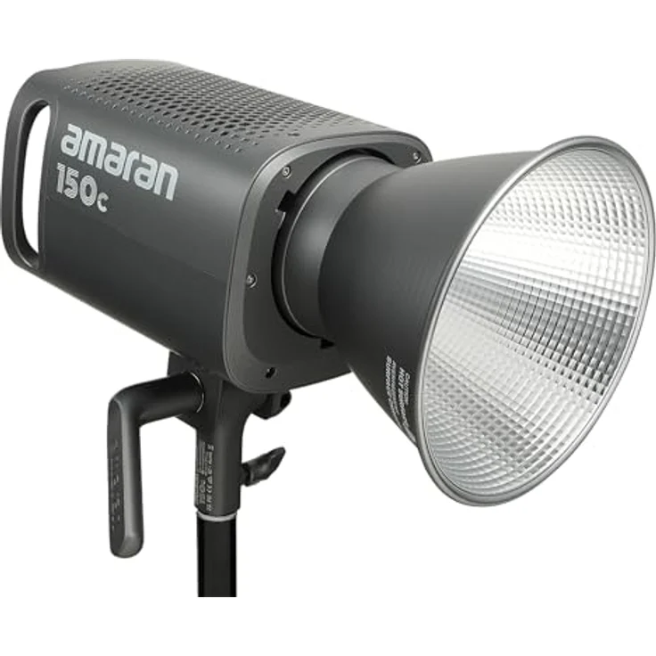 Amaran 150c (EU) Grey, 150W RGBWW LED-Punktstrahler mit Bowens Mount, 2500K-7500K Farbtemperatur, stufenlos dimmbar, 9 FX-Effekte, integrierte Schirmhalterung – Bild 2