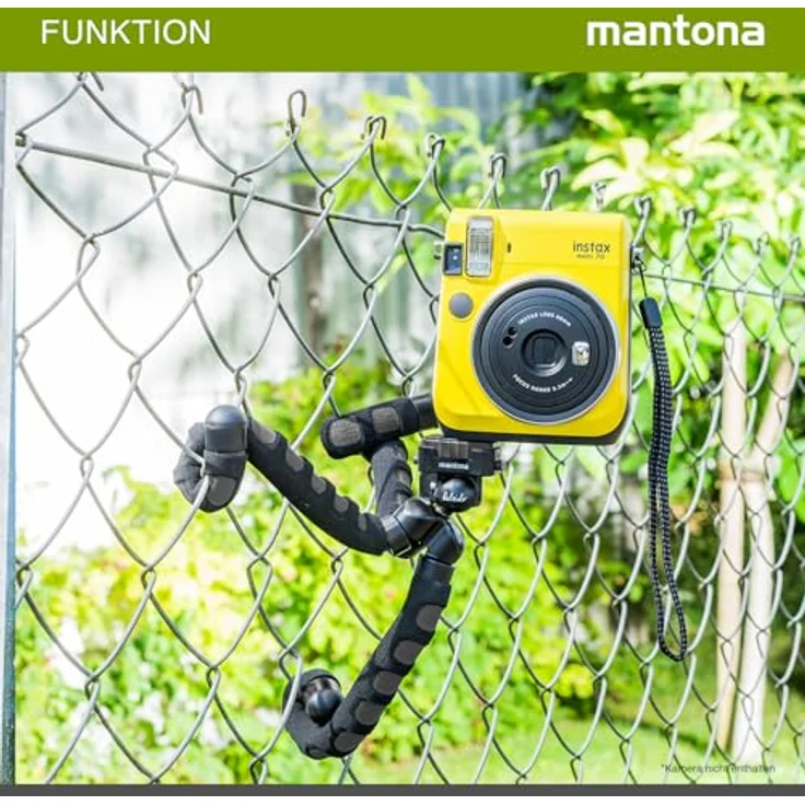 Mantona kaleido Flex leichtes Flex Stativ (mit hochwertigem 360° Kugelkopf, geeignet für Digital und Videokameras, Smartphones und Action Cams) deep grey – Bild 6