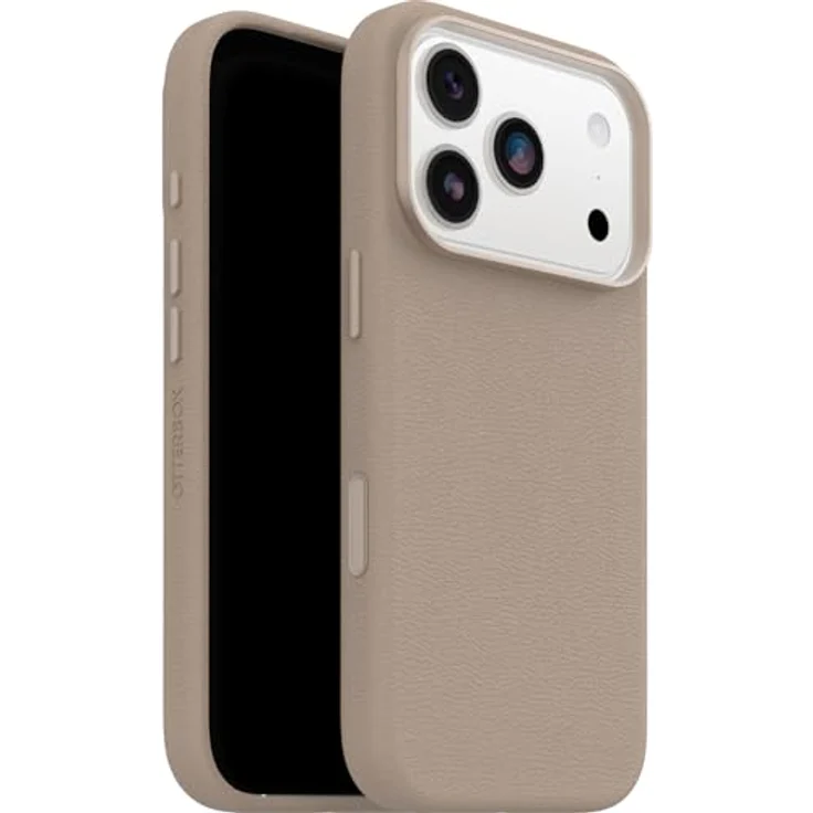 OtterBox Symmetry Series Cactus Leather MagSafe Hülle für iPhone 17 Pro, stoßfest, 3X militärisch getestet, Grau – Bild 1