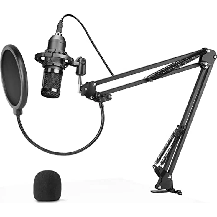 Mars Gaming MMICPRO, PC USB Mikrofon, Kondensator, Ultra-High Definition Streamings, ASMR, Schwarz – Bild 1