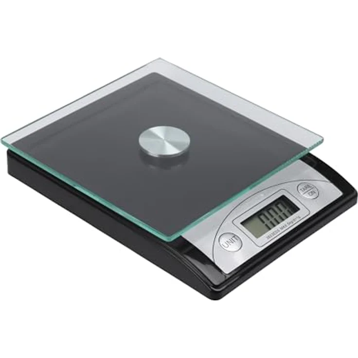 Genie 3623 EDS Digitale Briefwaage (von 1 g bis 5000 g, aus robustem Kunststoff inkl. Glasteller, LCD Anzeige) schwarz – Bild 4