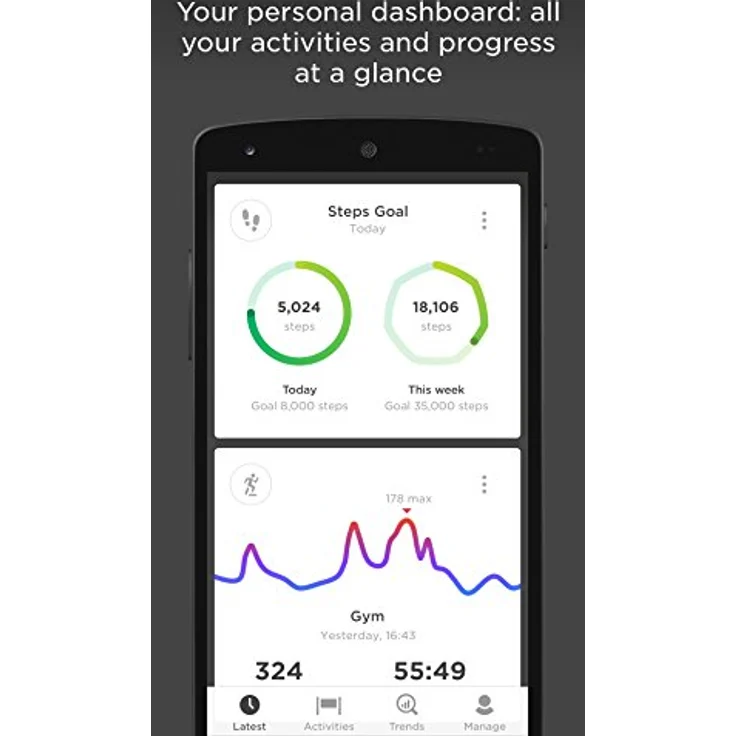 TomTom Touch Cardio + Body Composition Fitness-Tracker Unisex, L, Schwarz – Bild 8