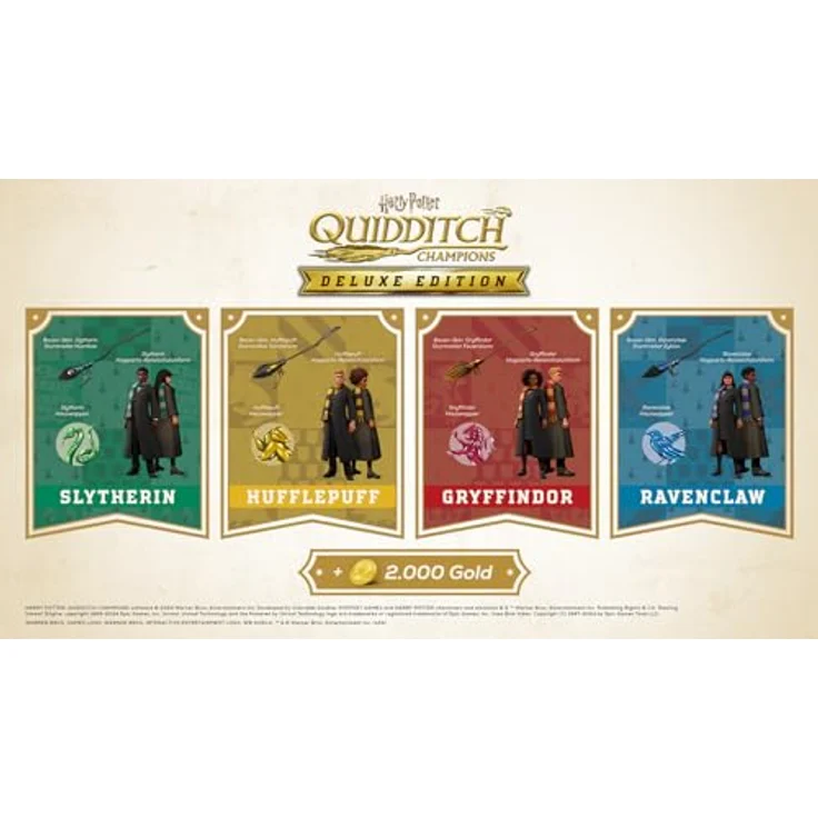 Warner Bros. Entertainment Harry Potter: Quidditch Champions Deluxe Edition (PS5) - Karriermodus, PvP-Modus, Hogwarts-Hauswappen-Embleme, 2000 Gold DLCs – Bild 2