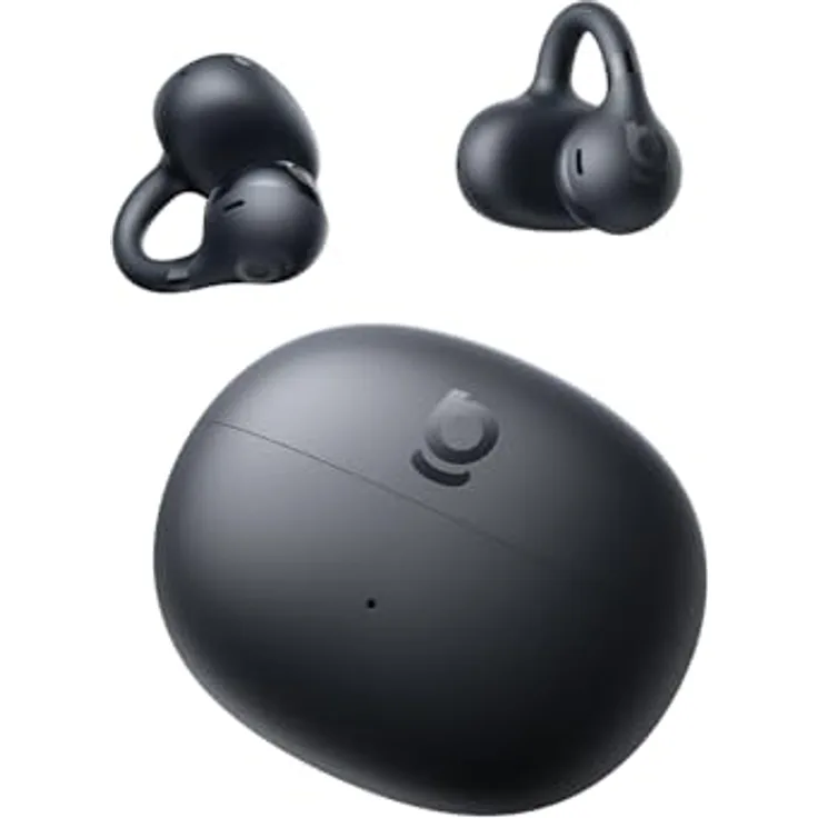 Baseus Bass BC1, Open-Ear TWS Kopfhörer mit Clip-On, leichter Tragekomfort, kraftvoller Bass, schwarz