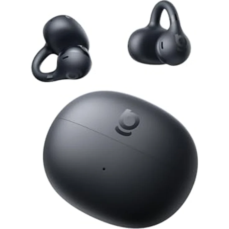 Baseus Bass BC1, Open-Ear TWS Kopfhörer mit Clip-On, leichter Tragekomfort, kraftvoller Bass, schwarz – Bild 1