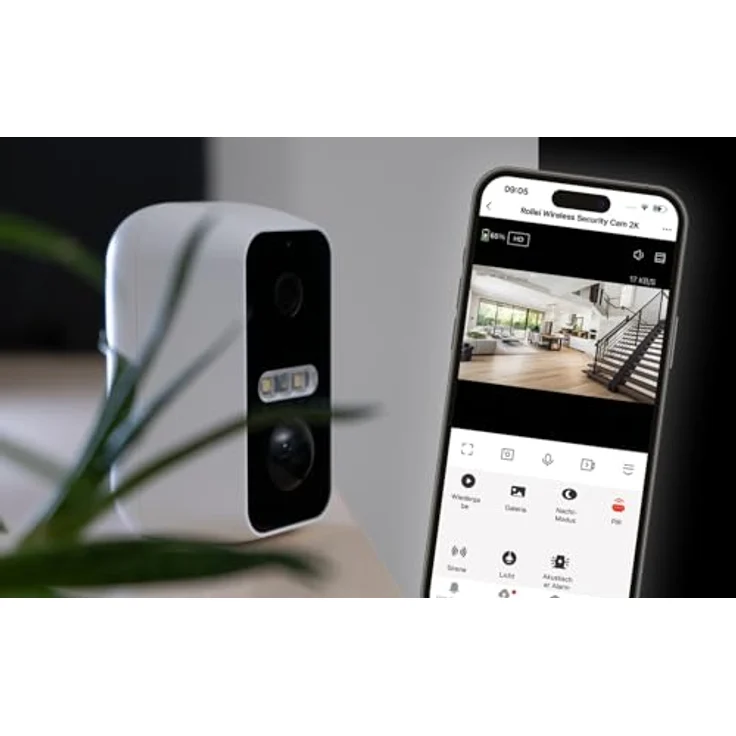 Rollei Wireless Security Cam 2K – Bewegungserkennung, Kabellose Stromversorgung, App-Steuerung und Einfache Montage für Hochauflösende Überwachung (Outdoor) – Bild 5