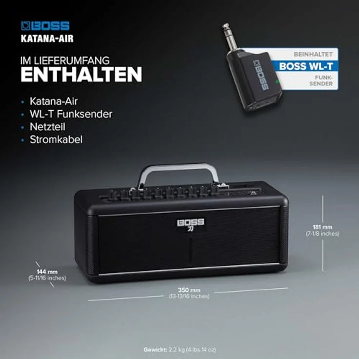 Boss by Roland Boss Katana Air Gitarren-Verstärker 30,00 W, kabelloser Übungs-Verstärker mit Funksender – Bild 7