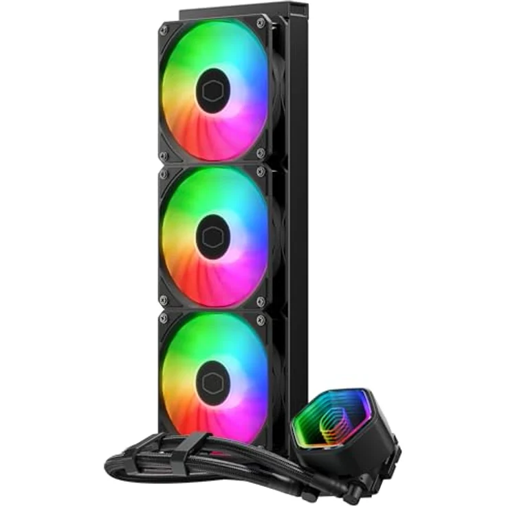 Cooler Master MasterLiquid 360 Core II Wasserkühlung, Schwarz - GR9-Doppelkammerpumpe, ARGB-Gen-2-Lüfter, AMD- und Intel-Kits – Bild 1