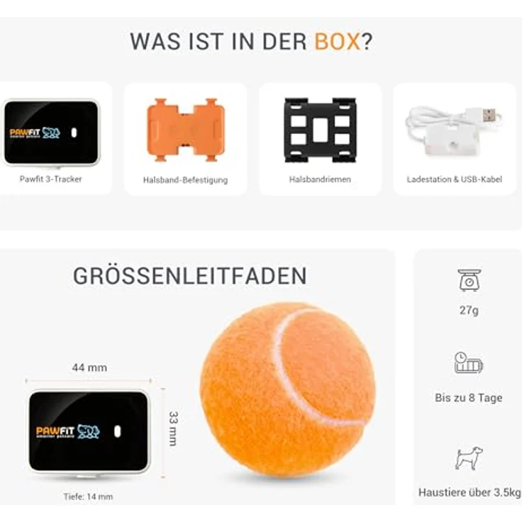 Pawfit 3 GPS-Tracker für Hunde und Katzen, Live-Satellitenortung, Wasserdicht, Weglaufalarm, Aktivitätstracking, für alle Halsbänder – Bild 5