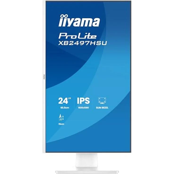 iiyama Prolite XB2497HSU-W1, 60,5cm (23,8") Full-HD IPS LED-Monitor, 120Hz, HDMI, DP, USB-C, Höhenverstellung, Pivot, weiß – Bild 4