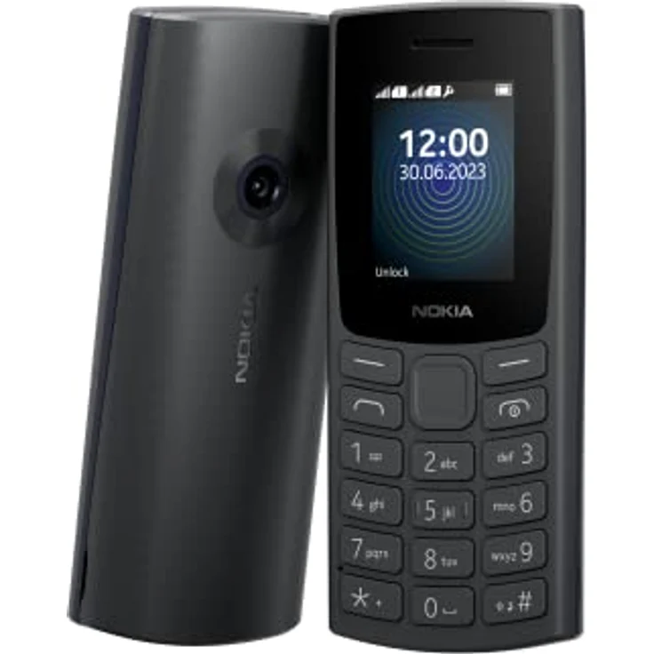 Nokia 110 Feature Phone mit integriertem MP3-Player, rückwärtiger Kamera, langlebigem Akku und Diktiergerät - Charcoal – Bild 2