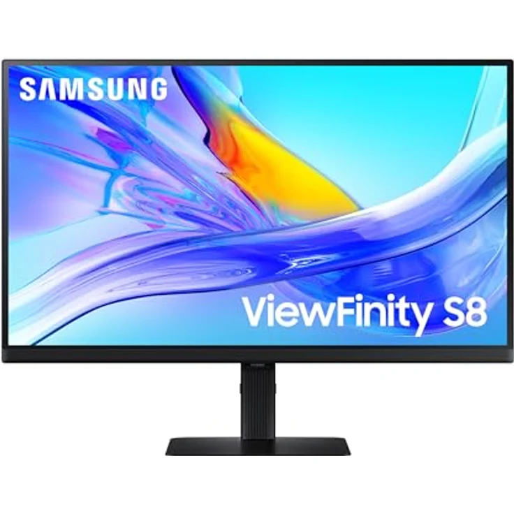 Samsung ViewFinity S80UD 4K-Monitor 27 Zoll, UHD, 3.840 x 2.160, 60 Hz, HDR10, Eye Saver Mode, USB-C (90 W), Daisy Chain, Integrierter KVM-Switch, LS27D800UAUXEN, Schwarz – Bild 1