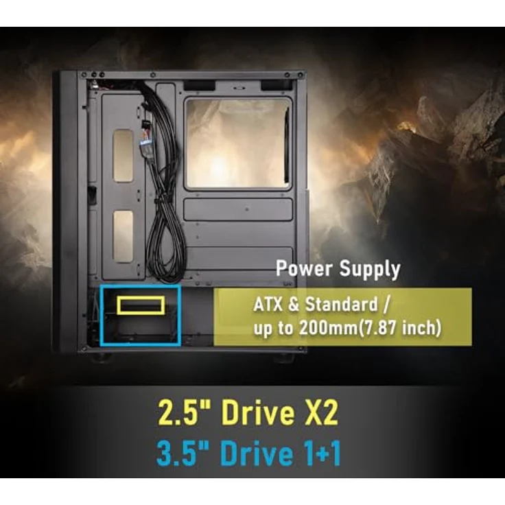 BitFenix Apollo Media Tower PC Gehäuse, Schwarz, mit 4 ARGB 120 mm Lüftern und hohem Luftstrom – Bild 6