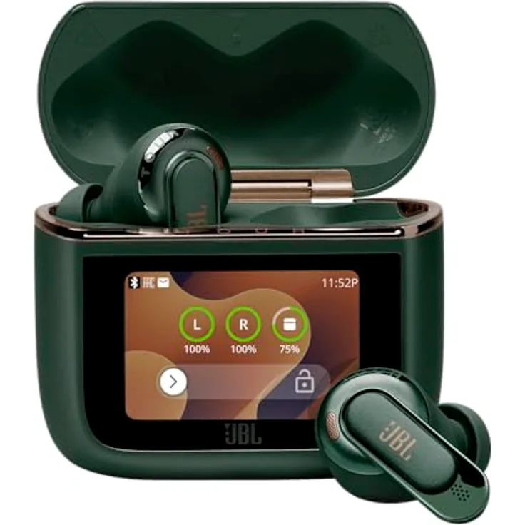 JBL Tour Pro 3, True Wireless Bluetooth-Kopfhörer mit 40 h Akkulaufzeit, True Adaptive Noise Cancelling 2.0 und JBL Spatial 360 Sound, Grün