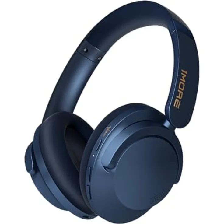 1MORE SonoFlow Pro Over-Ear Kopfhörer Kabellos, LDAC Hi-Res Wireless Audio, Active Noise Cancelling, 100H Spielzeit, Schnellladung, 3.5MM Kabel, Bluetooth 5.4, KI Anruf Geräuschunterdrückung (Blau)