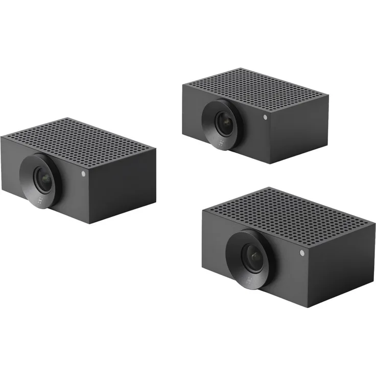 Jabra Cam Crew, Konferenzkamera mit KI-gestützter Sprechererkennung und drei Full-HD-Kameras für große Besprechungsräume