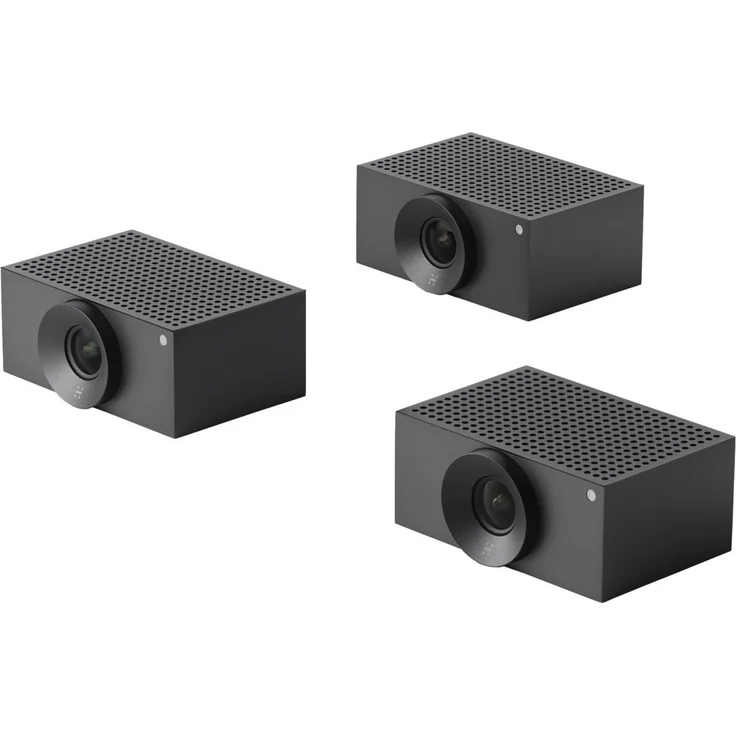 Jabra Cam Crew, Konferenzkamera mit KI-gestützter Sprechererkennung und drei Full-HD-Kameras für große Besprechungsräume