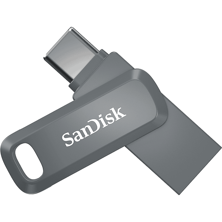 SANDISK Ultra® Dual Drive Go USB-Stick, 1 TB, 400 MB/s, grau, 2-in-1 mit USB Type-C™ und Type-A