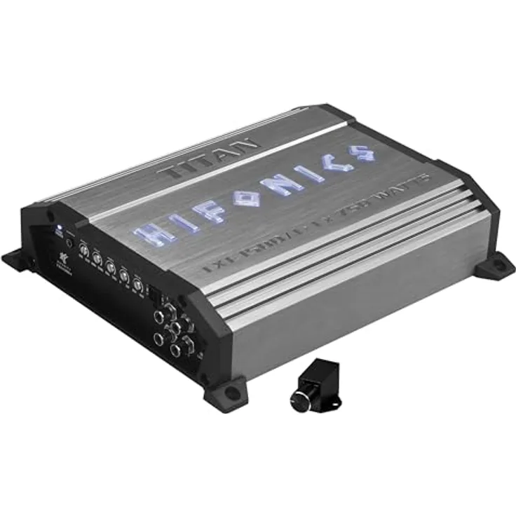 Hifonics TITAN EVO TXE1500/1, Class D Digital Mono Verstärker mit 1.500 W RMS und beleuchtetem Logo